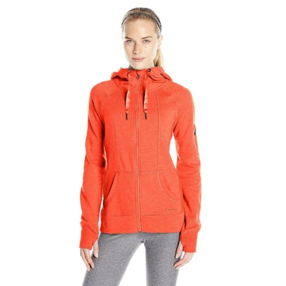 Head Tops - xx HEAD Zip Hoodie Kangaroo Pocket Preppy Orange Sz L